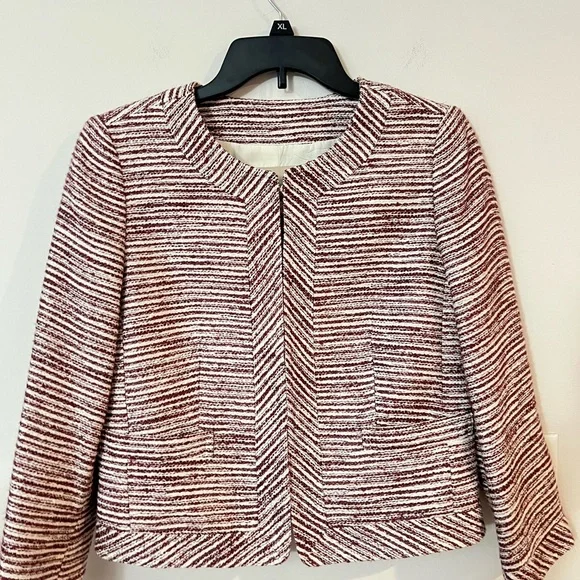 Banana Republic short pink and white jacket size 6P - Picture 1 of 7